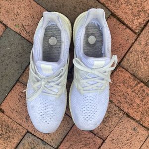 Ultra Boost white super comfy athletic shoes